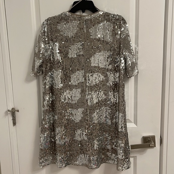 Zara Sequin V Neck Mini Dress - Picture 5 of 5